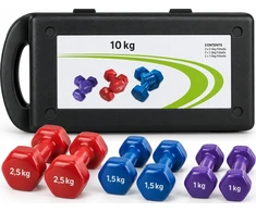 Fitker Vinilinių hantelių rinkinys su lagaminu - 10 kg