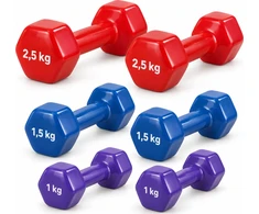 Fitker Vinilinių hantelių rinkinys su lagaminu - 10 kg