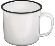 Fox Outdoor Emaliuotas puodelis MFH, balta-juoda, 350ml