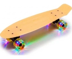 Glow-In-The-Dark Penny Board w/ Light-Up Wheels WORKER Solosy C1 22”