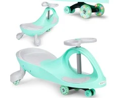 Gravity ride vaikiška transporto priemonė LED ratai žalia ECOTOYS