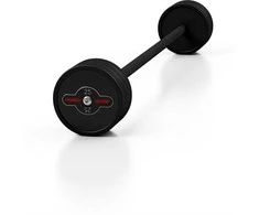 Guminė štanga tiesi, 25 kg, juoda, kilimėlis - Marbo Sport