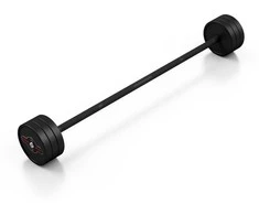 Guminė štanga tiesi, 25 kg, juoda, kilimėlis - Marbo Sport