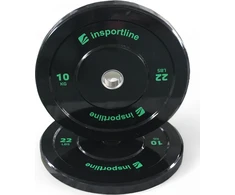 Guminis svorio diskas inSPORTline Bumper Plate Lite 10 kg 50 mm