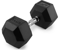 Guminis ketaus hantelis HEX, 22,5kg – UpForm