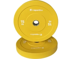 Guminis svorio diskas inSPORTline Bumper Plate Go 15 kg 50 mm