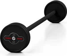 Gumuotas tiesus štangos grifas 20 kg, matinis juodas – Marbo Sport