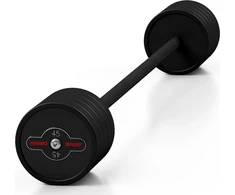 Gumuotas tiesus štangos grifas 45 kg matinis juodas Marbo Sport