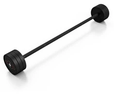 Gumuota tiesi štanga 30 kg, juodas kilimėlis - Marbo Sport