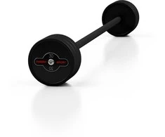 Gumuota tiesi štanga 30 kg, juodas kilimėlis - Marbo Sport