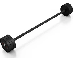 Gumuotas tiesus štangos grifas 30 kg, matinis juodas – Marbo Sport