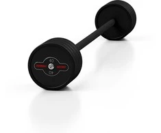 Gumuota tiesi štanga 40 kg, juodas kilimėlis - Marbo Sport