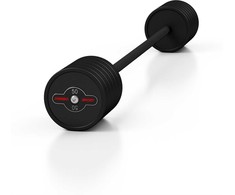 Gumuotas tiesus štangos grifas 50 kg, matinis juodas - Marbo Sport