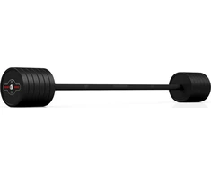 Gumuotas tiesus štangos grifas 50 kg, matinis juodas - Marbo Sport
