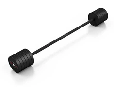 Gumuotas tiesus štangos grifas 55 kg, matinis juodas, Marbo Sport