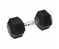 Gumuotas hantelis Bauer Fitness HEX