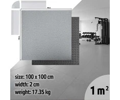 Heavy-Duty Floor Mat inSPORTline Luxteko Waffle 100 x 100 x 2 cm