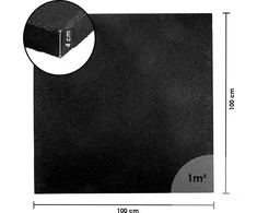 Heavy-Duty Floor Mat inSPORTline Proteko Plus 100 x 100 x 4 cm