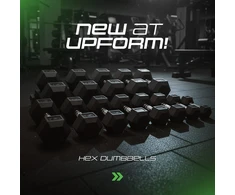 Guminuotas ketaus hantelis HEX 20 kg, UpForm