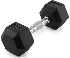 HEX 5kg guma dengtas ketaus hantelis - UpForm