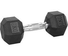 Šešiakampiai hanteliai inSPORTline Hexsteel 8kg