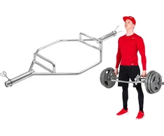 Hex Olympic Barbell inSPORTline Hexlif 140 cm / 50 mm – 21.8kg, 200 kg Capacity, with Collars