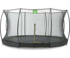 Įleidžiamas batutas EXIT Silhouette ø427 cm su apsauginiu tinklu, juodas