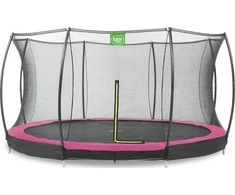 Įkasamas batutas su tinklu Exit Silhouette 427cm - Rožinins