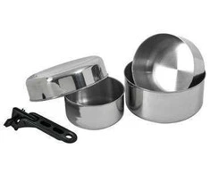 Indų rinkinys BasicNature Stainless Steel Biwak 2