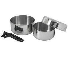 Indų rinkinys BasicNature Stainless Steel Biwak 1