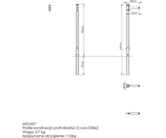 Išorinės atramos atsispaudimams (trumpos) Marbo Sport MO-007