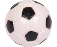 Išraižytas futbolo kamuoliukas Buffalo, juodas-baltas, 32mm