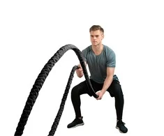 Jėgos-kovos virvė su nailonine apsauga inSPORTline Waverope 15m 50mm 21,8kg