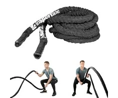 Jėgos-kovos virvė su nailonine apsauga inSPORTline Waverope 15m 38mm 13kg