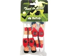 Keičiamas stalo futbolo žaidėjas Buffalo, raudonas/baltas, 13 mm, 4 vnt
