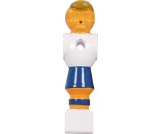 Keičiamas stalo futbolo žaidėjas Buffalo, 16mm, mėlynas/baltas, 4vnt