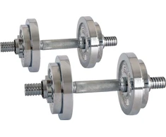 Keičiamo svorio chromuotų hantelių rinkinys inSPORTline 2x3–10kg