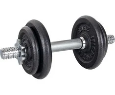 Keičiamo svorio metalinis hantelis inSPORTline 5–10kg