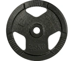 Ketaus svorio diskas inSPORTline Hamerton, juodas, 2,5kg, 30 mm