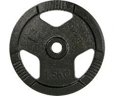 Ketaus svorio diskas inSPORTline Hamerton, juodas, 1,25 kg, 30 mm