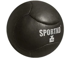 Natūralios odos kimštinis kamuolys SportKO Medbol