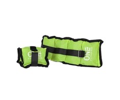 Kojų ir rankų svoriai One Fitness WW01, žali - 2 x 0,7kg