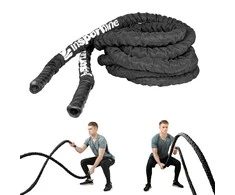 Jėgos-kovos virvė su nailonine apsauga inSPORTline Waverope 15m 50mm 21,8kg