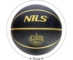 Krepšinio kamuolys NILS NPK270 Slasher, juodas, 7 dydis