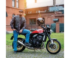 Leather Motorcycle Vest W-TEC Delasola