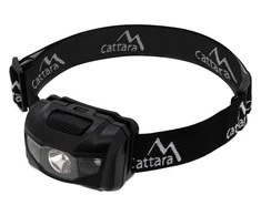 LED žibintuvėlis ant galvos Cattara – juodas, 80 lm