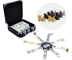 Longfield Mexican Train Double 12 juodos spalvos dėklas
