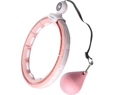 Rožinė HHM15 HULA HOOP Rožinis MAGNETIC WITH WEIGHT + COUNTER HMS