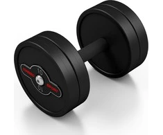 Marbo Sport Gumuotas hantelis Marbo - 10 kg, juodas