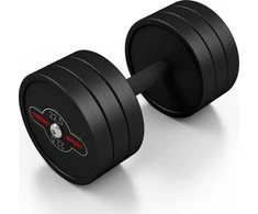 Marbo Sport Gumuotas hantelis Marbo - 22,5kg, juodas